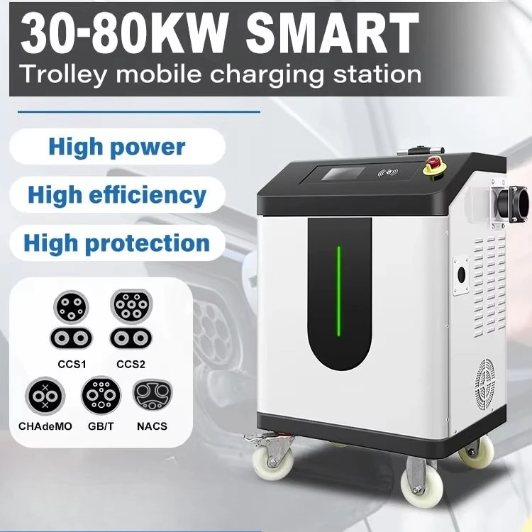 MAX POWER Commercial OCPP Portable Electric Car 40 kw DC EV Charger Station Mobile Fast Charging Points