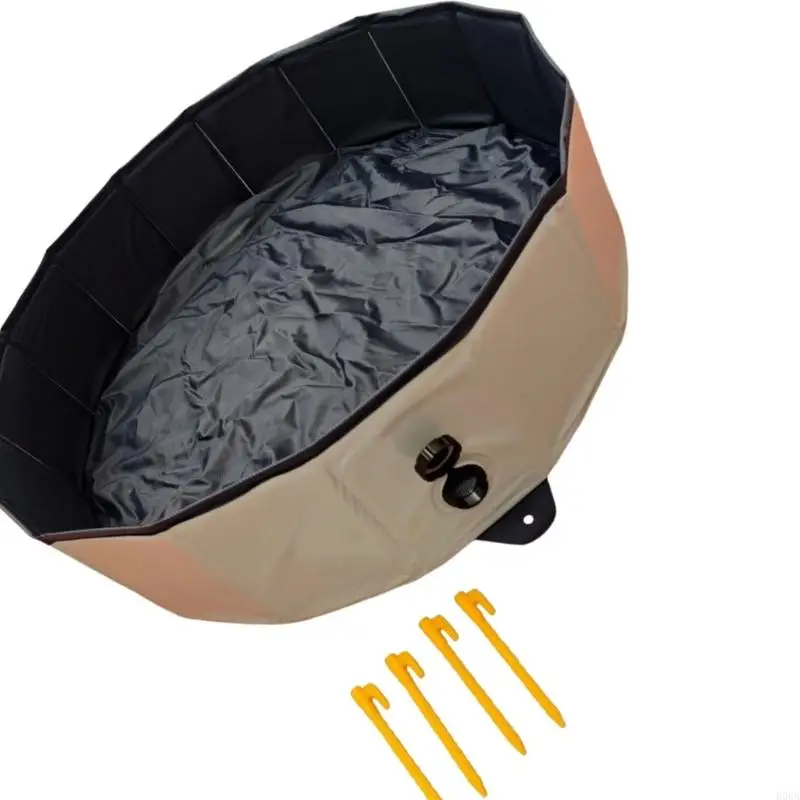 Large Spacious Sand Bath Bowl for Hens Ducks Transportable Pliable Strong Building with Against Slip Bottom 