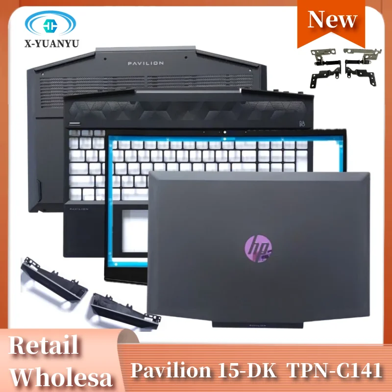 

NEW For HP Pavilion 15-DK 15T-DK TPN-C141 Laptop LCD Back Cover/Front Bezel/Hinges/Palmrest Upper Case/Bottom Case L56914-001