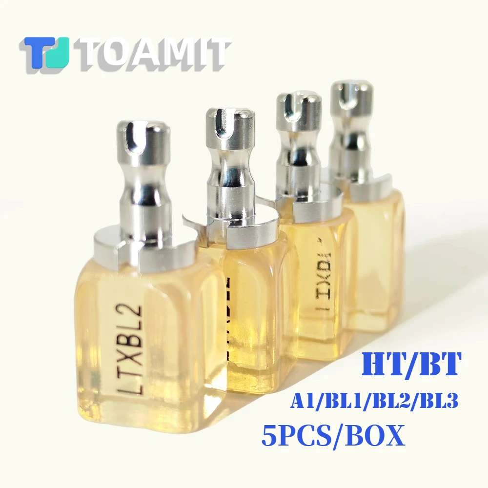 

Янтарные эстетические ультратонкие блоки дисиликата лития, 5 шт./кор. для высокопрочных минимальных виниров и накладок для подготовки, стоматологическая керамика