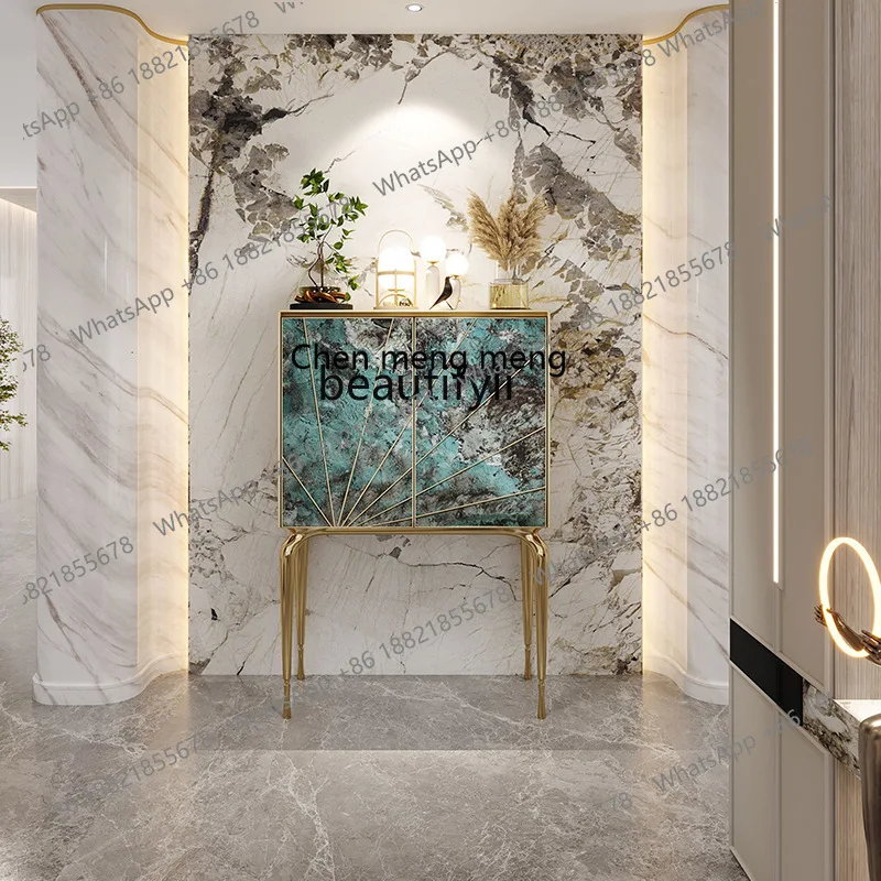 

X Floor-to-ceiling vertical luxury stone slate, new high-end chest storage integrated display cabinet