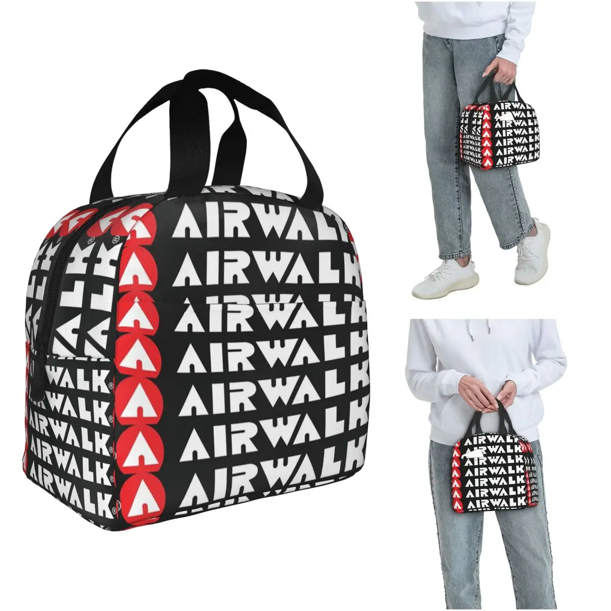 

Утепленная сумка для обеда с логотипом Airwalk для женщин и детей, портативные контейнеры для еды, термосумка для обеда