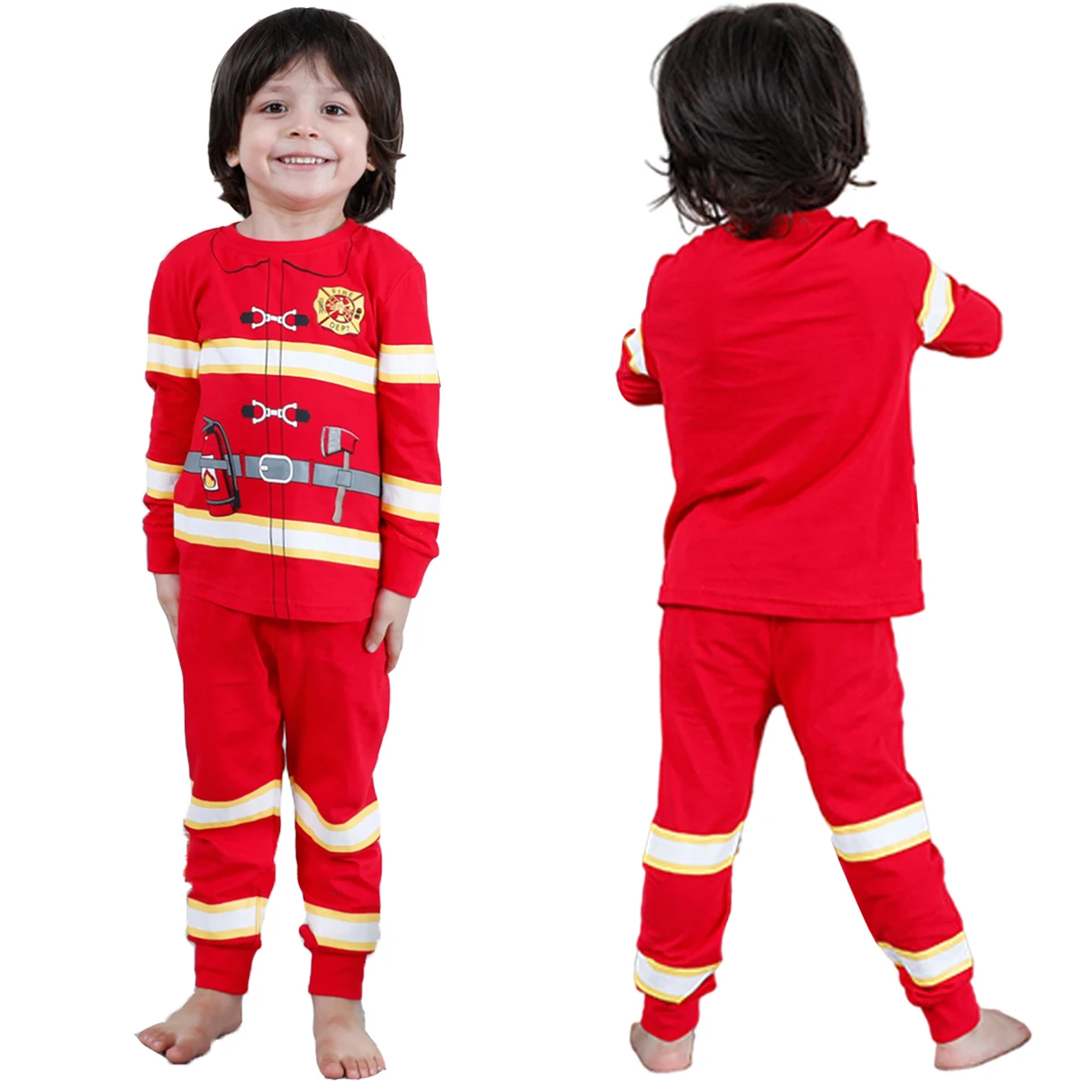 Kids Pajamas for Boys Toddler Police Fireman Unicorn Pirate Clothing Set Infant Girls Carnival Halloween Sleepwear