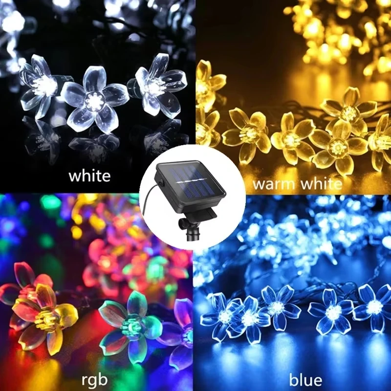 

Solar String Christmas Lights Outdoor 22M 200LED 8Mode Waterproof Flower Garden Blossom Lighting Party Home Decoration