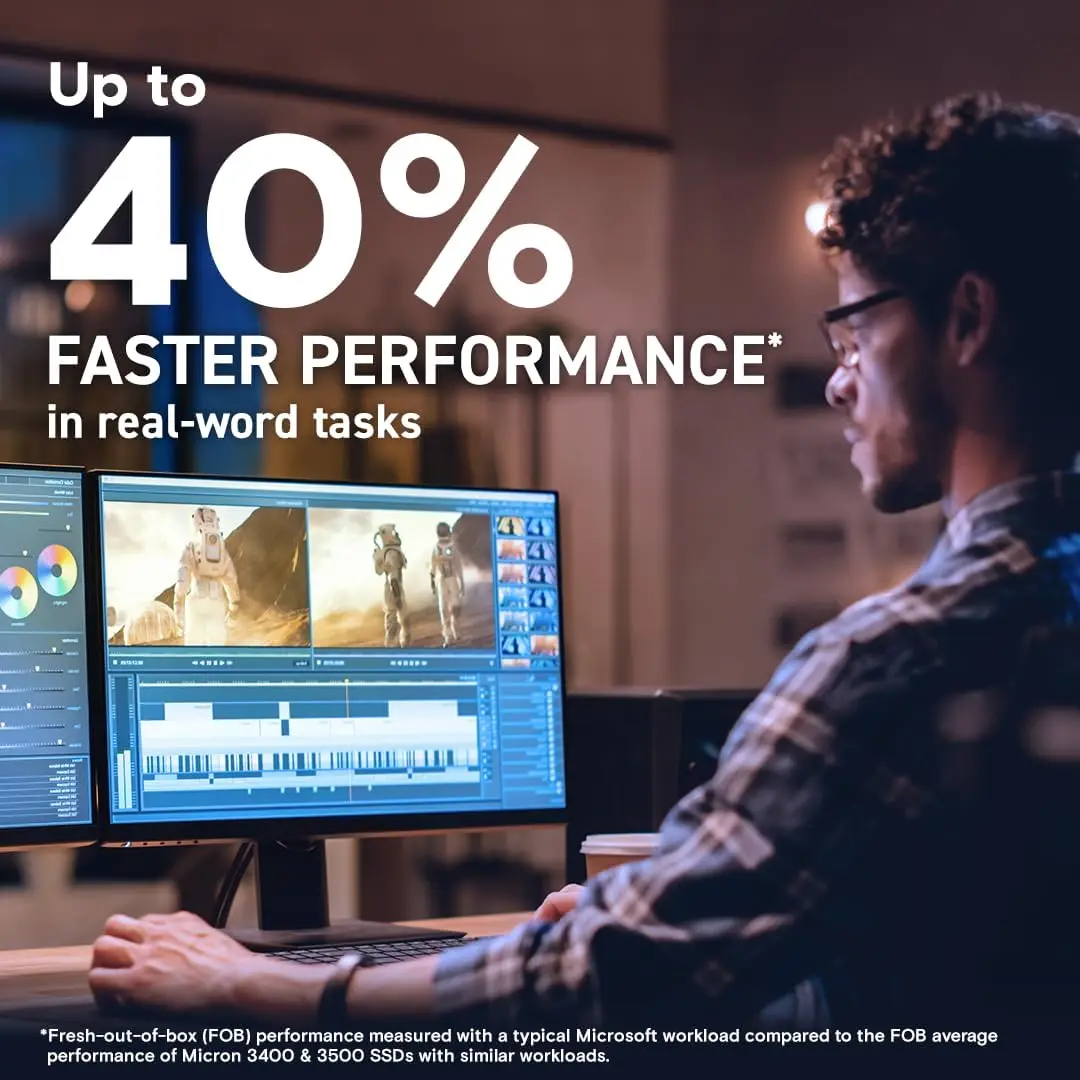 Crucial T705 1 تيرابايت 2 تيرابايت PCIe Gen5 NVMe M.2 SSD - ما يصل إلى 13,600 ميجابايت/ثانية - لعبة جاهزة - محرك الأقراص الصلبة الداخلي (الكمبيوتر الشخصي)، مبدد حرارة SSD هدية #4