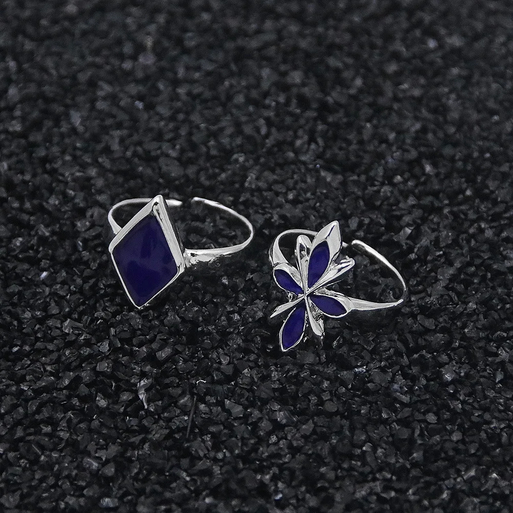 女の子用の調整可能なリングセット,風水用のパンタトーンの調節可能なリングセット,ハロウィーンパーティー用の靴,1個セット