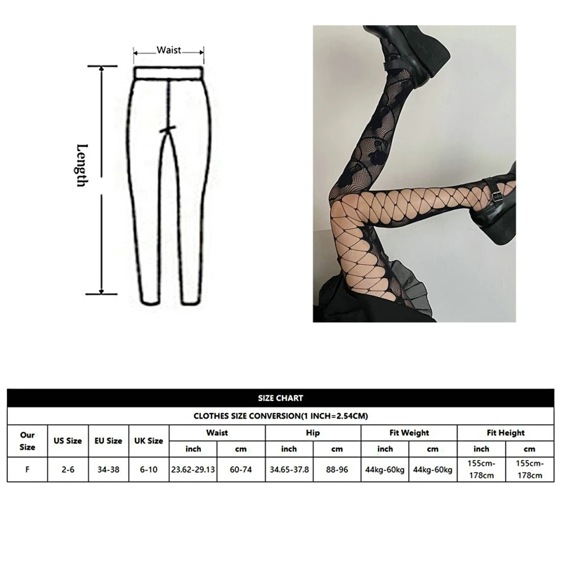 Gothic Fishnets Stockings Lolita Mesh Tights for Women Netting Stockings Y2k Pantyhose With Pattern Leggings Sexy Lingerie