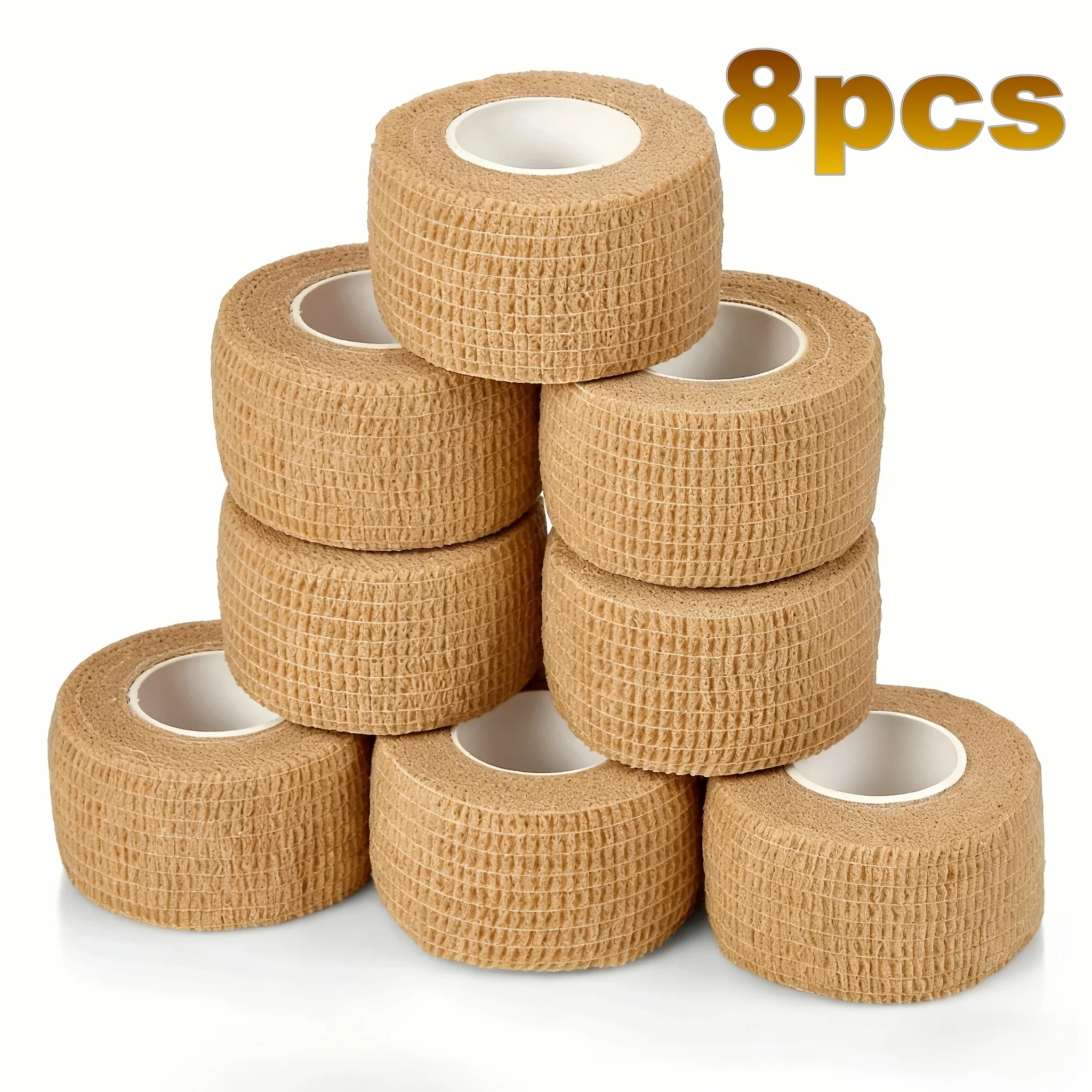 8pcs Self-Adhesive Toe Protectors, Beige — Elastic Fabric, Prevents Friction from High Heels and Shoes, Breathable and Portable