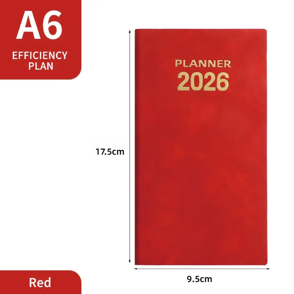 High Quality A6 2026 Agenda Book To Do List with Calendar Daily Weekly Planner Appointment Notebooks School Office