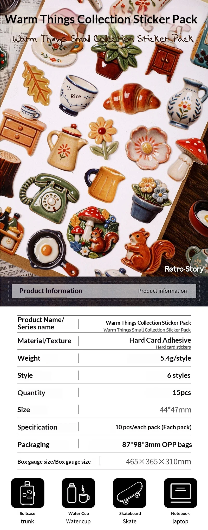 JIANWU Warm Things Small Collection Series Vintage Life Flower Landscape Material Collage Sticker Creative  Journal Stationery