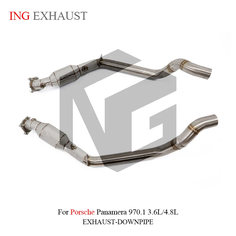 

ING Performance Exhaust Converter Catalytic Downpipe for Porsche Panamera 970.1 Turbo 3.6L Pipe ss304 Auto Tube Header System