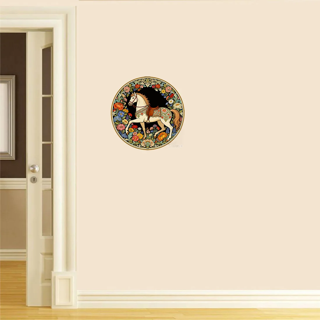 Three Ratels CD372 Classical patterned white horse Artistic wall stickers for home decoration