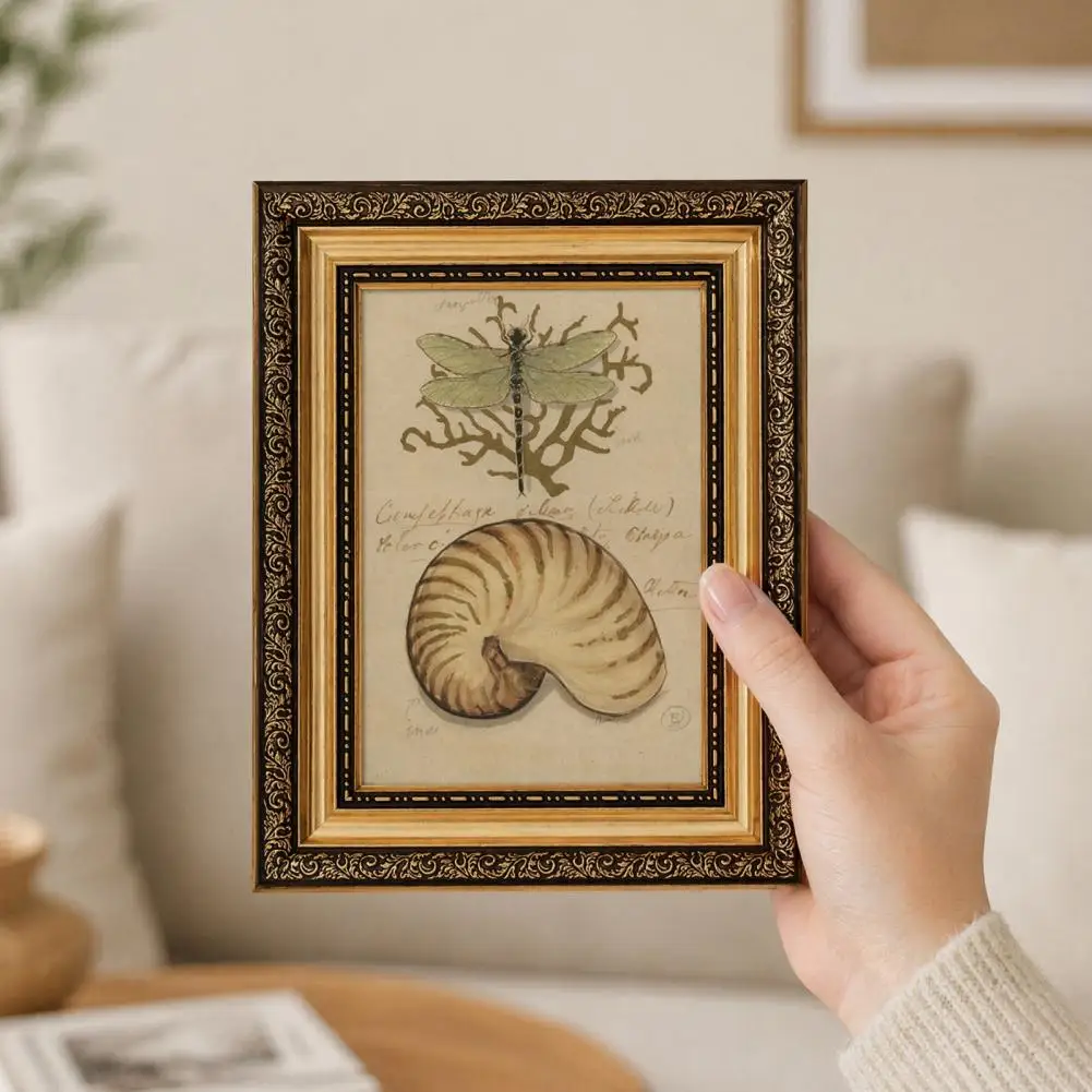 5/6/7/8/10-inch A4 Vintage Photo Frame with Acrylic Front, Picture Display Holder for Tabletop, Family Photo Display Frame
