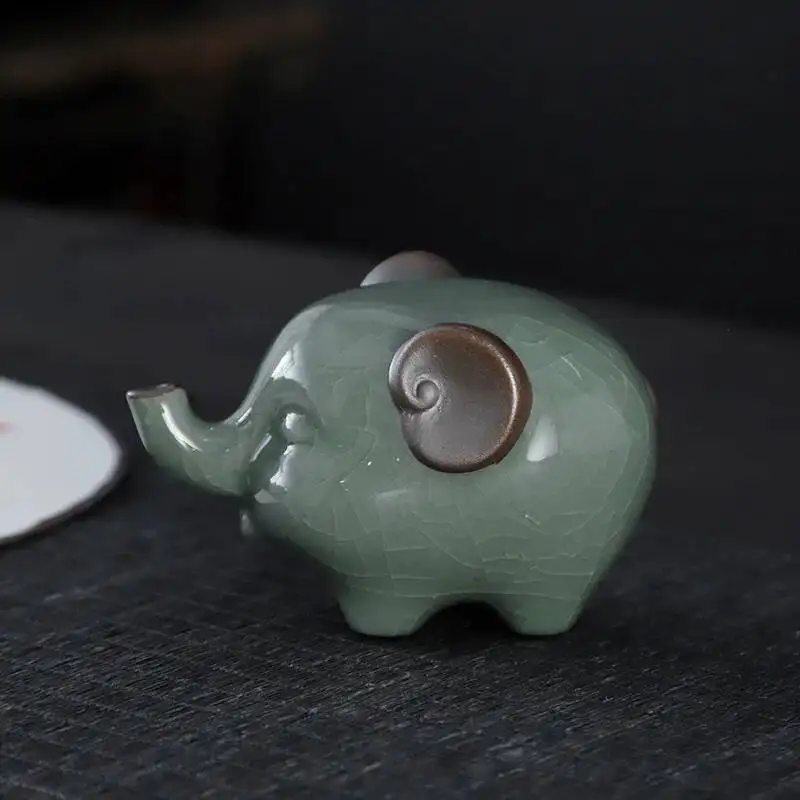 Zisha Clay Tea Pet Ornament Tea Play Tea Art Wealth Auspicious Elephant Premium Nurturable Wealth-Attracting Little Elephant Tea