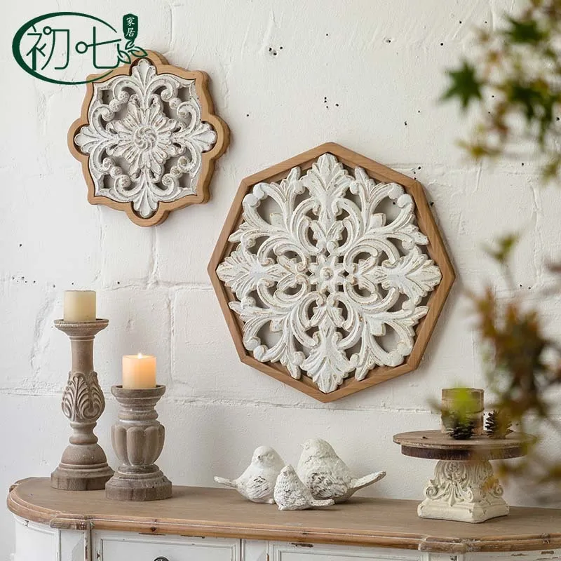 Morocco wall relief wall hanging painting B & B hotel background wall decoration painting retro old wood carving