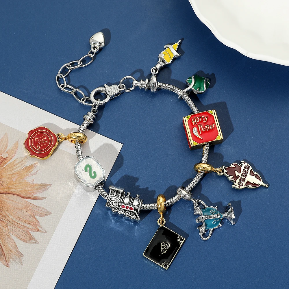 Movie-themed Slytherin House bracelet accessories, surprise magical bracelet charms view 6