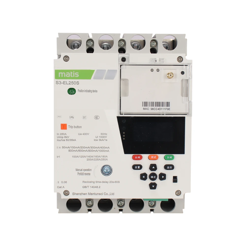 Snelle Levering Slimme Metermeting En Facturering Monitoring In Real Time 4G Wifi Smart Mccb Auto Mccb Modbus Voor Industrie