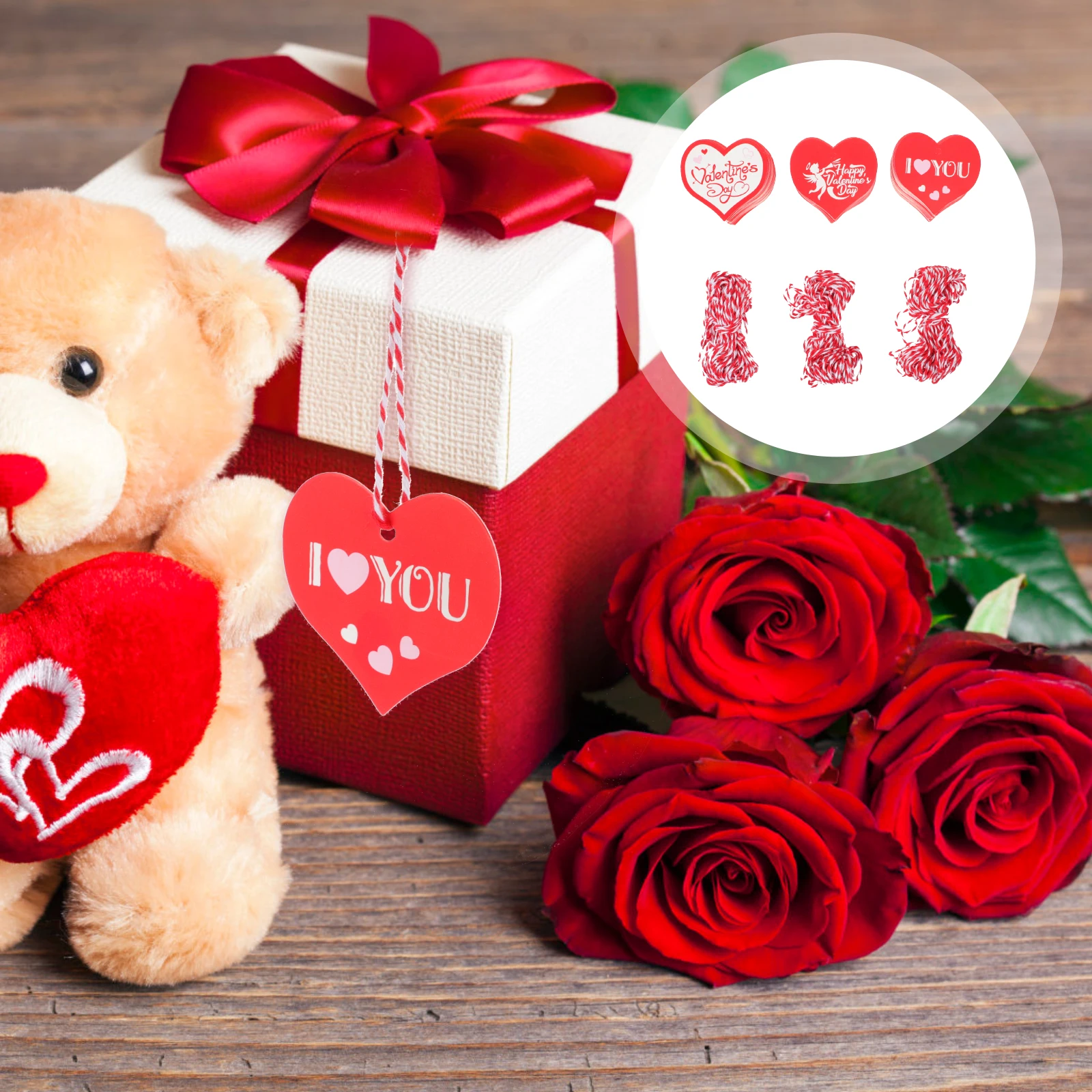 

150pcs Heart Bookmarks Valentine's Day Tags Packaging Decor Labels Hole for Gift Home Party Craft Decoration 3 Bags Random Style