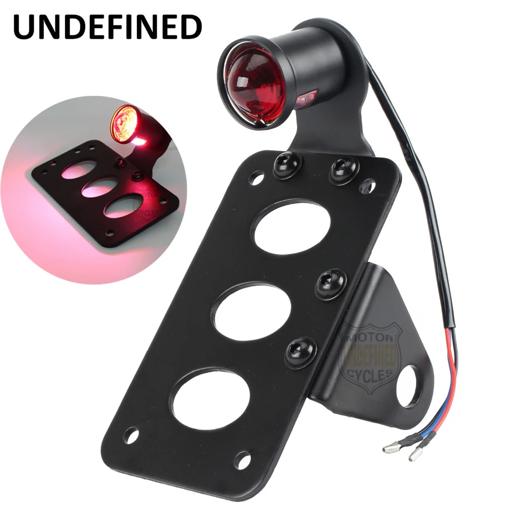 

Motorcycle Side Mount Tail Light License Plate LED Brake Stop Light W/ Bracket For Harley Sportster Dyna Bobber Chopper Bike