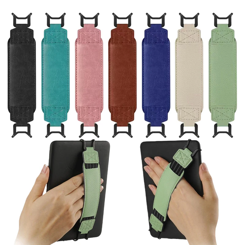 Leather Tablet Hand Strap Elastic Anti Drop EReader Holder Universal Security 6-7 Inch Tablets-Stand Handle Grip Secure Holding