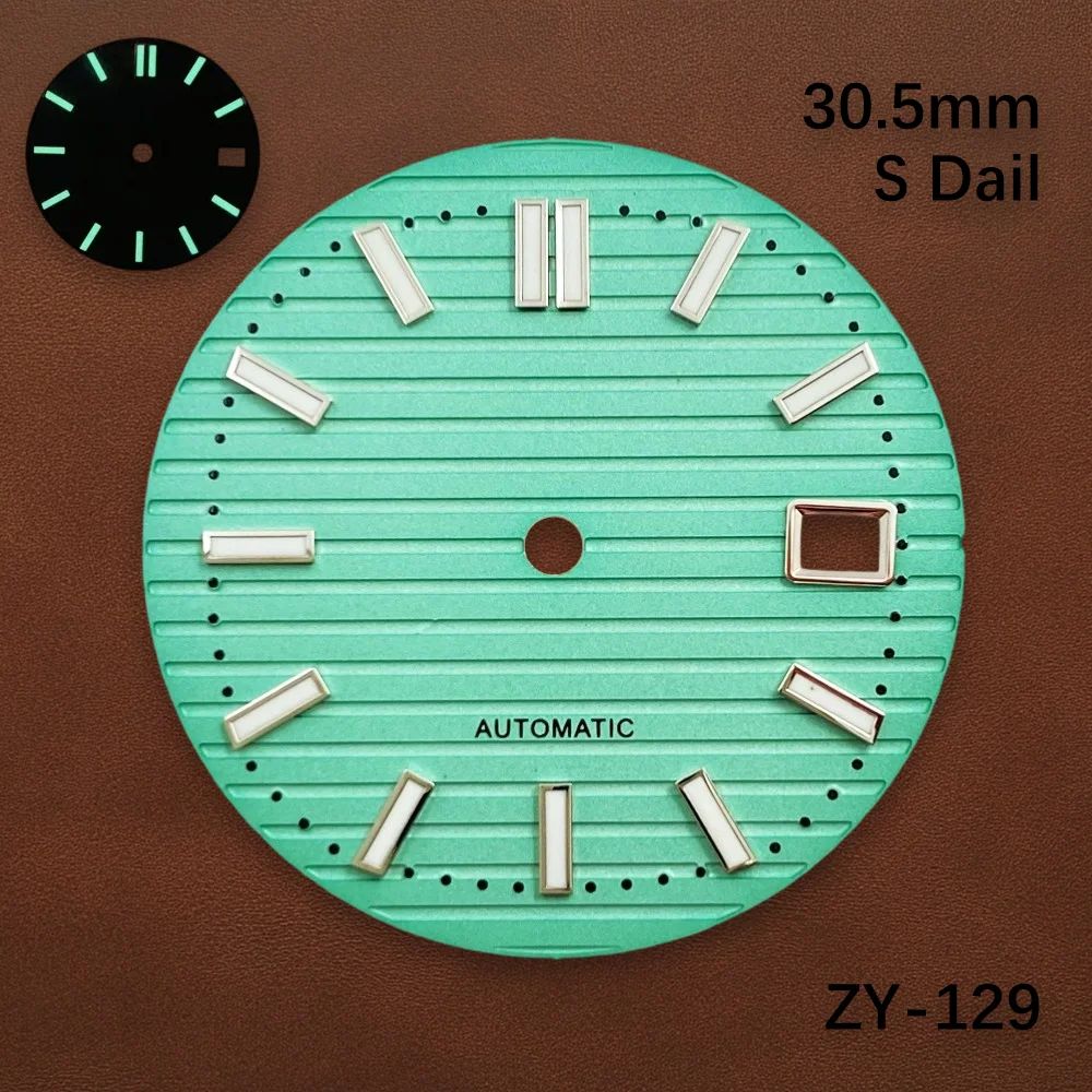 30.5 مللي متر S شعار Nh35 الطلب نوتيلوس الهاتفي الأخضر مضيئة لحركات NH35 NH36 ساعة لحالات ساعة 41 مللي متر
