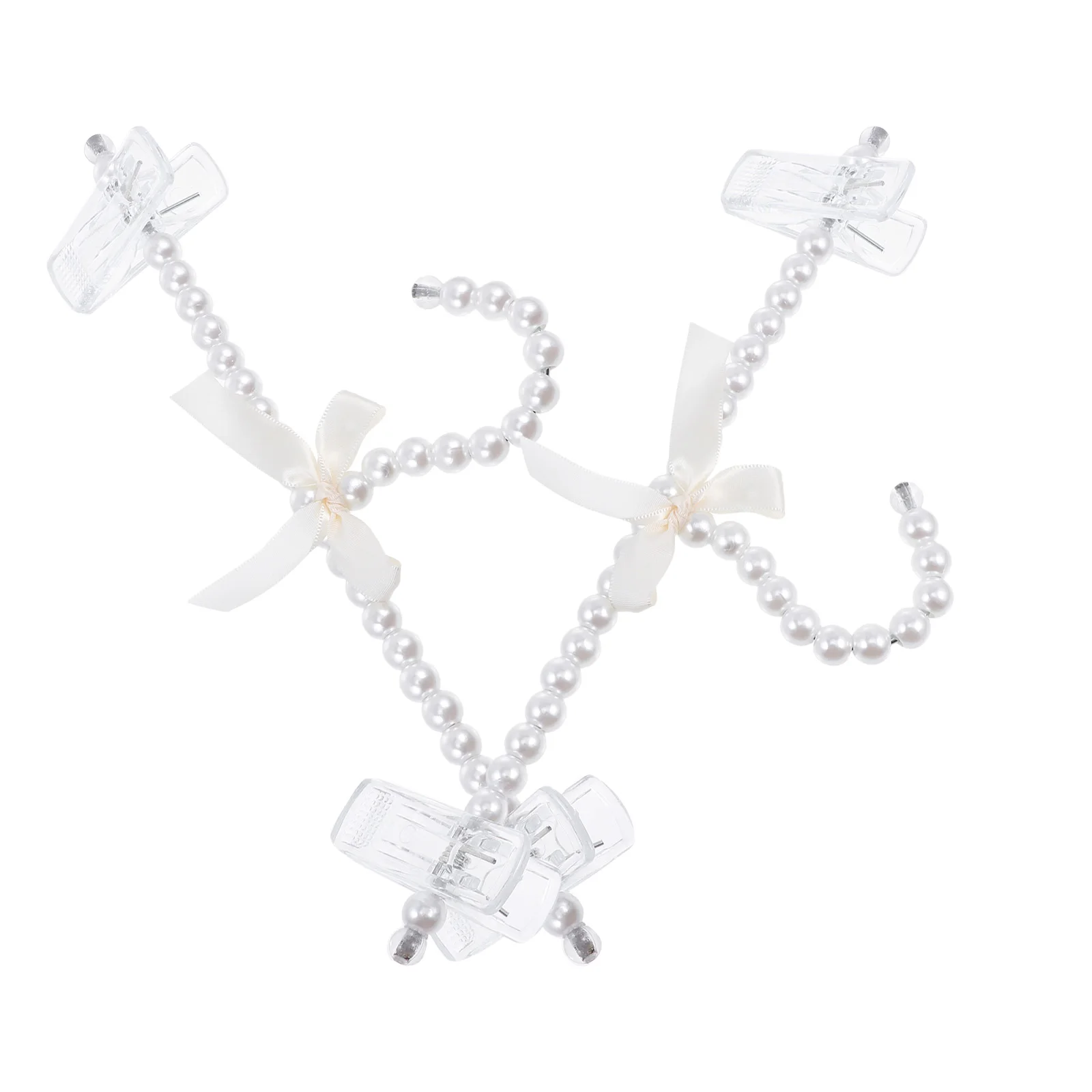 

2Pcs Decorative Pearl Bowknot Clothes Hangers Non Slip Strong Bearing Capacity for Suits Coats Dresses Pants Clothes Hanger
