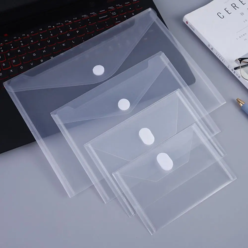 Thickened A4/A5/A7/A8 File Folder Waterproof Transparent Document Folder Plastic Card Paper File Holder Gift