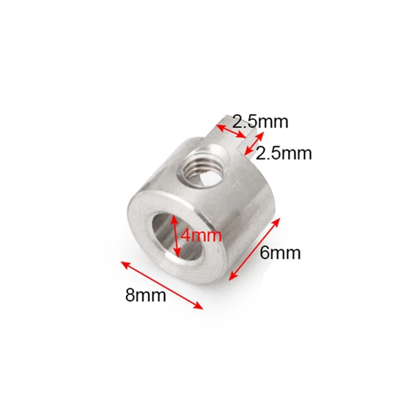 10Pcs 4Mm Model Boat Metal Drive Dog Shaft Crutch Accessories Connector Paddle Fork For Rc Boat Drive Shaft