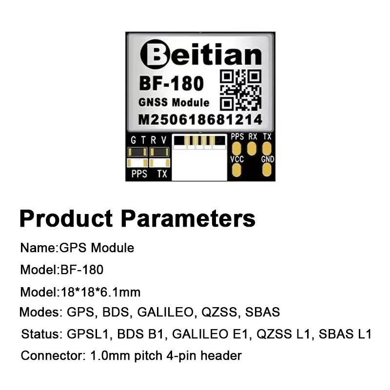 Beitian BF-180 BF180 GPS Module Antenna Module GNSS For RC Drone FPV Model Flight Controller Aircraft Fixed Wing Tracking