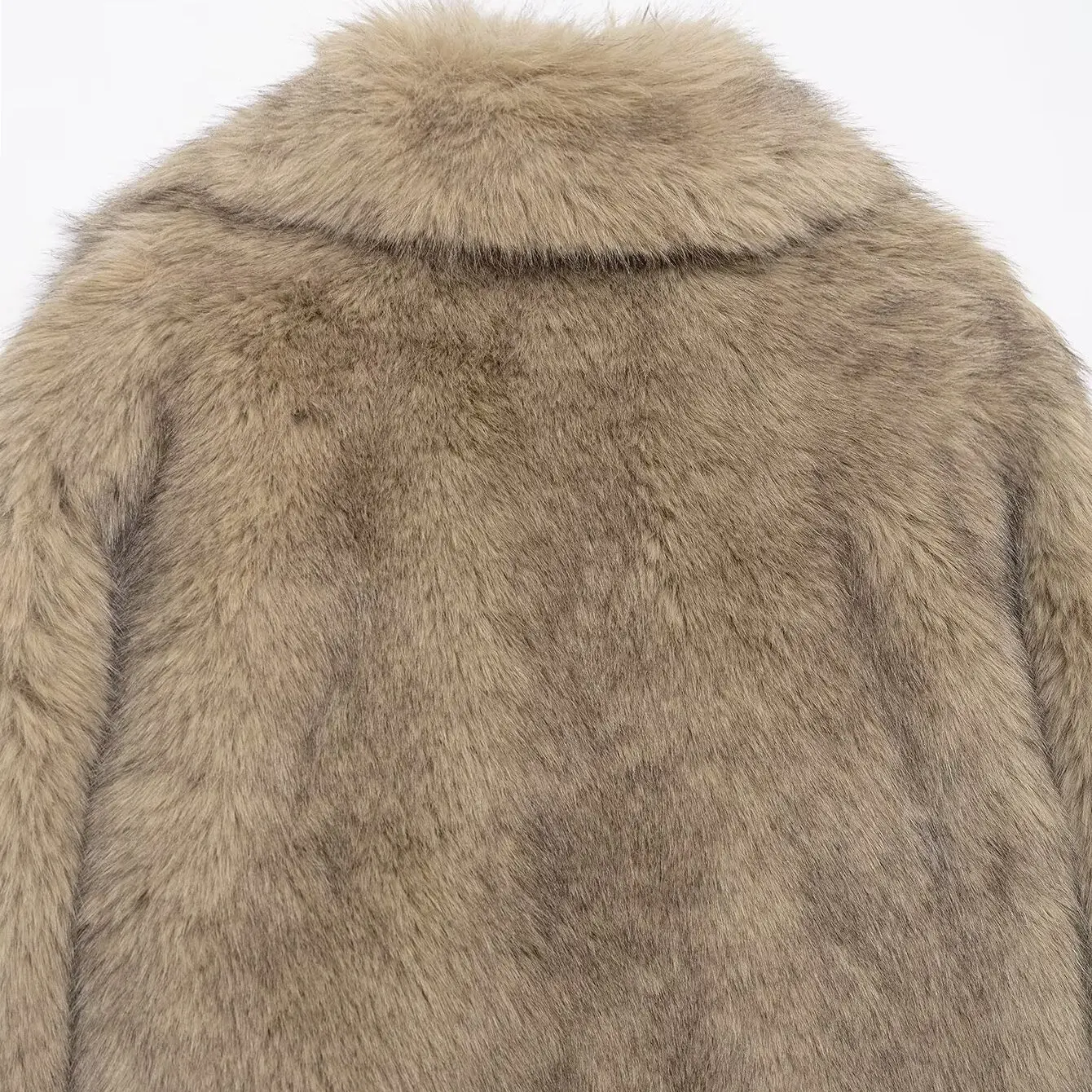 KASLEAD 新しいファッショナブルな人工毛皮風コート レディース ジャケット スリ 防風 ポリエステル繊維 ロングスリーブコート