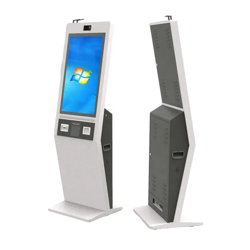 Factory Hot Model Restaurant Hotel Bank Self-service Kiosk 21.5 23.6 27 Inch Touch Printable Ticket Payment Kiosk
