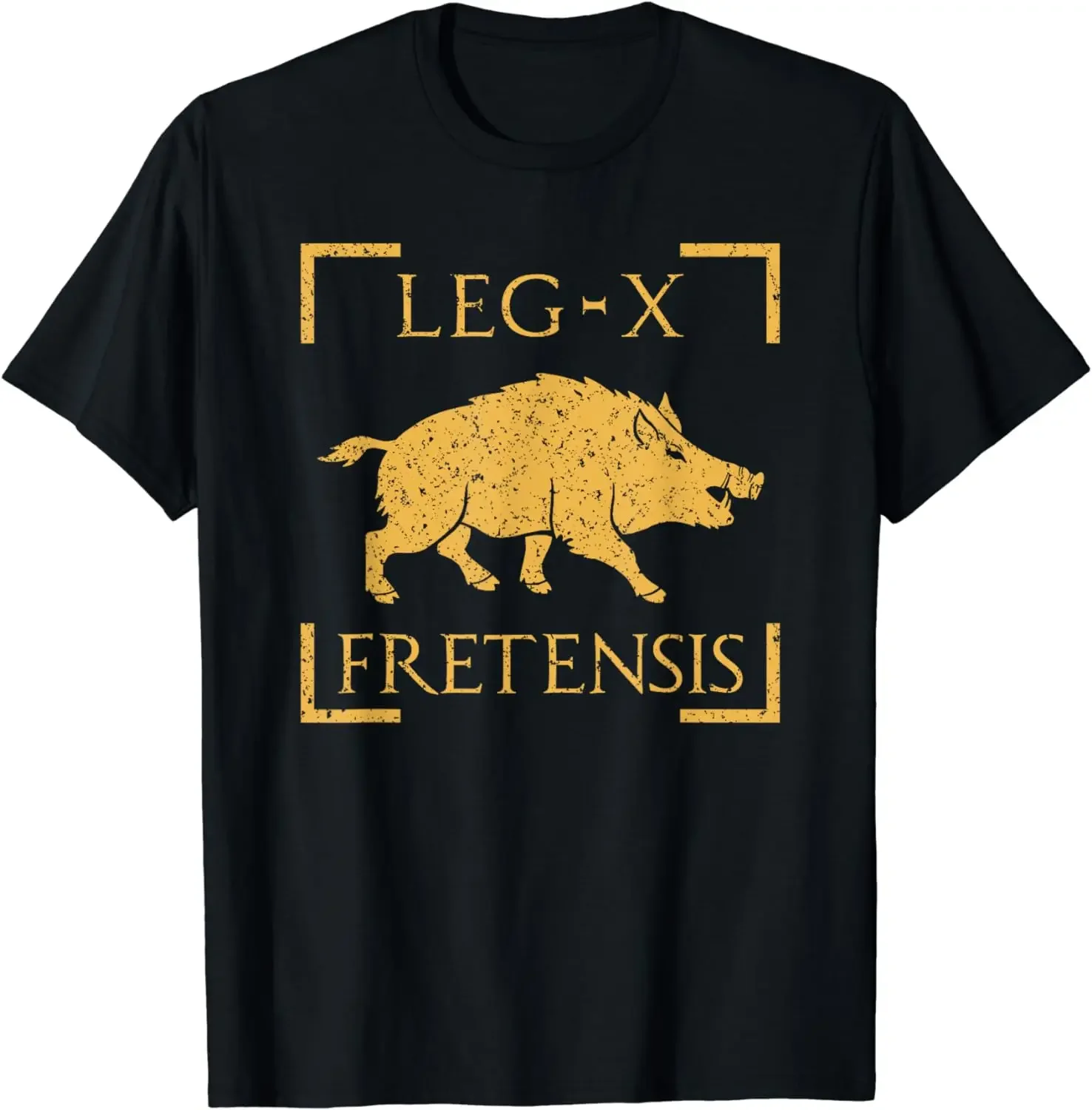 Legio X Fretensis-Camiseta de manga corta con emblema de jabalí, camisa informal de la legión romana, 100% algodón