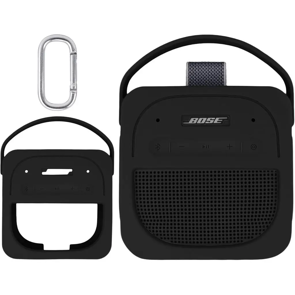 

Для Bose New SoundLink Micro 2-го поколения Bluetooth-динамик силиконовый чехол с карабином