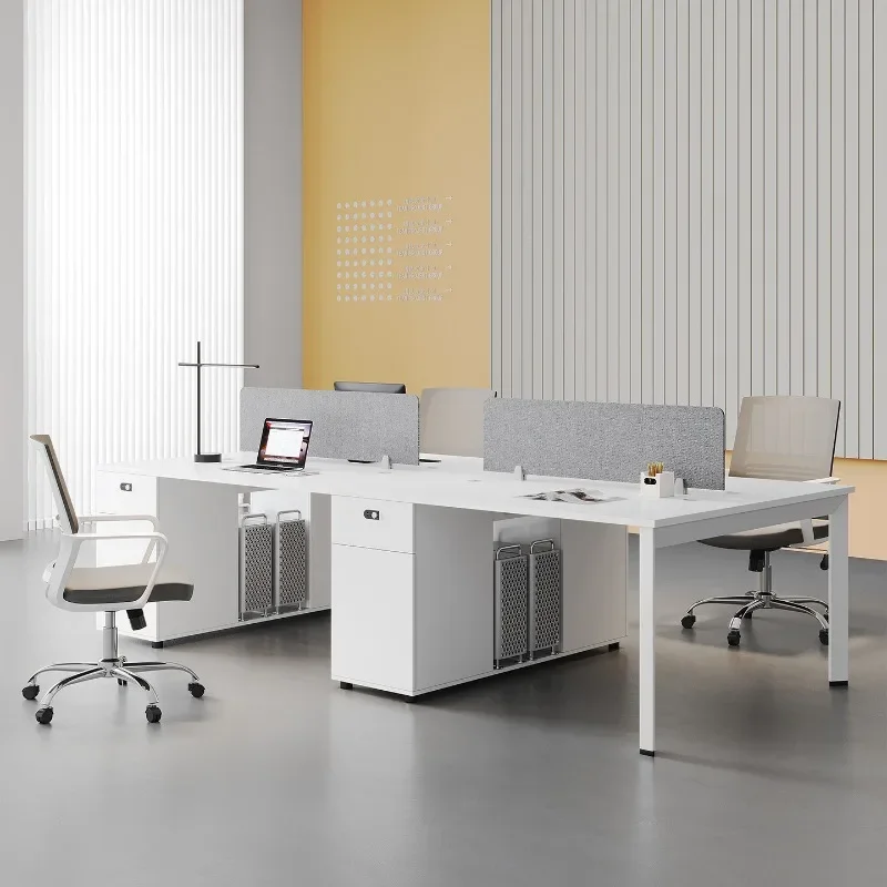Screen desk, staff, 2-seater combination, modern simple steel frame office, four-seater staff desk