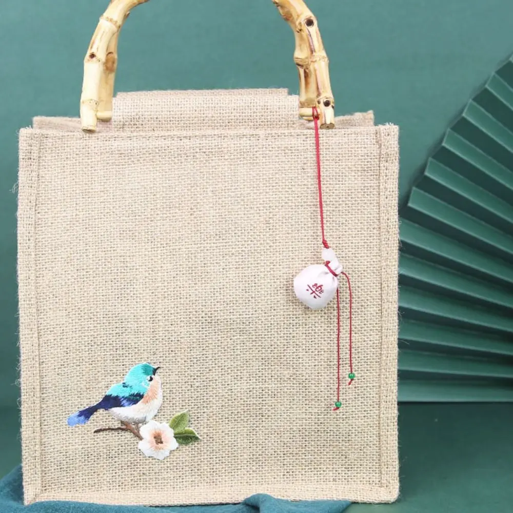 Printing Mini Cloth Sachet Hanging Small Pouch Tassel Small Pouch for Filled Fragrant Herbs Car Hanging Mobile Pendant Girl