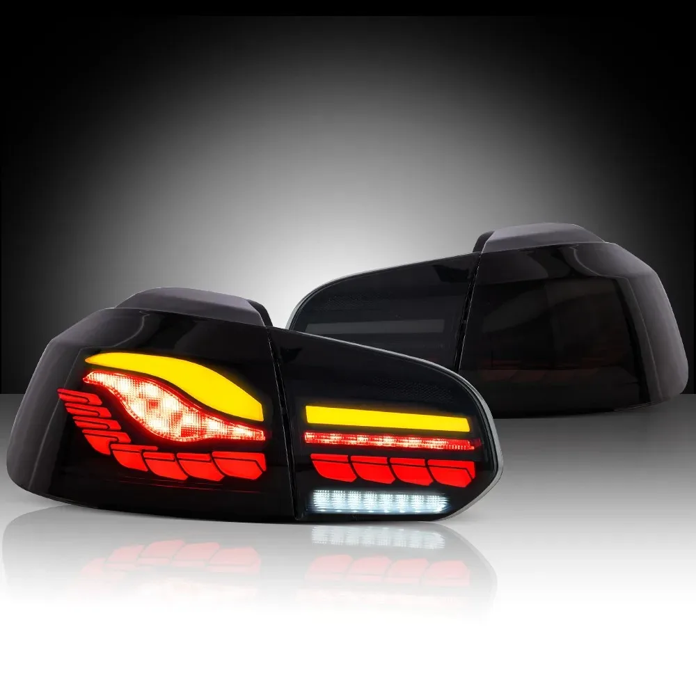 

1 Pair LED Light Car LED Tail Light Assemblies For VW Golf 6 2010-2014 Auto Fog DRL Brake Turn Signal Lamp Plug and Play