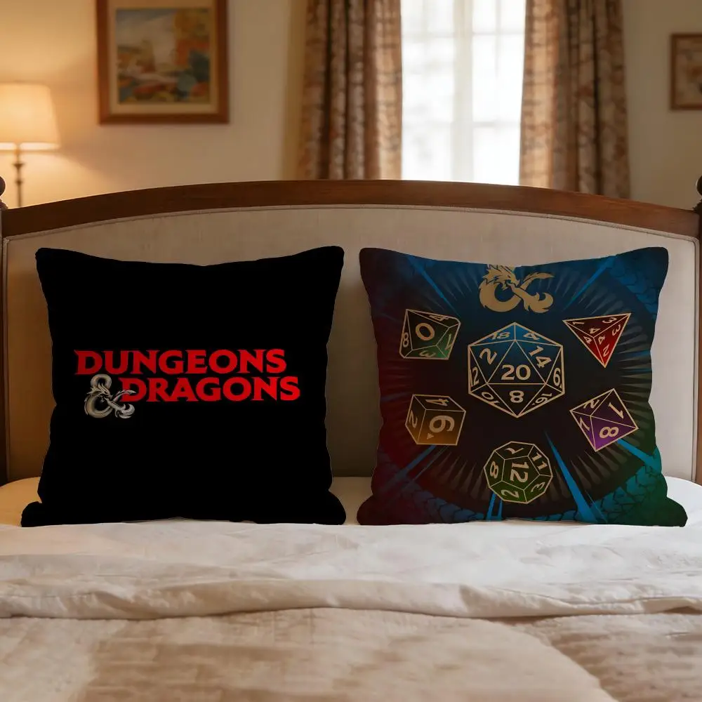 Game Dungeons & Dragons Cushion Cover 4Pcs Decorative Covers Soft Cushion Case for Sofa Couch Decor 40x40 45x45 Pillowcases