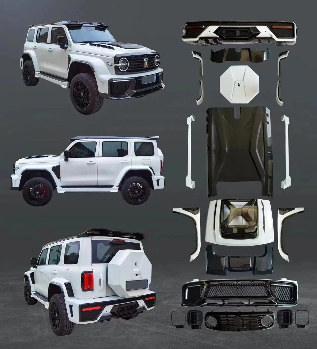 

Car Modification Accessories Mars City Style HOOD for GWM Tank 300 Modified Body Kit Front Bumper Rear Bumper Fenders