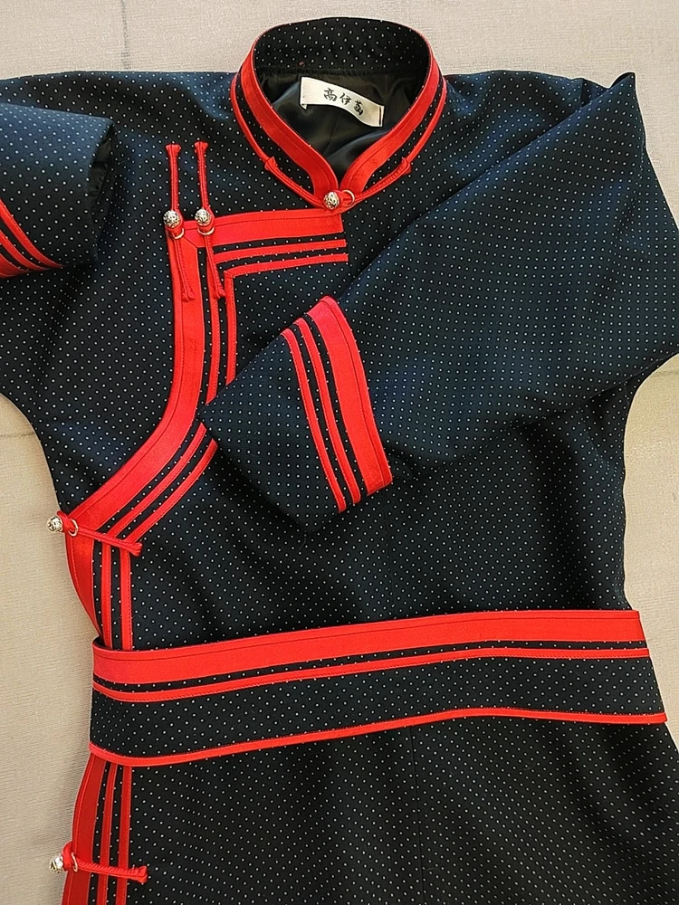 Túnica Tradicional Mongol Hecha a Mano para Hombre, Diseño Original, Estilo Étnico Puro, Uso Diario, Ajuste Cómodo, Estilo Cl...