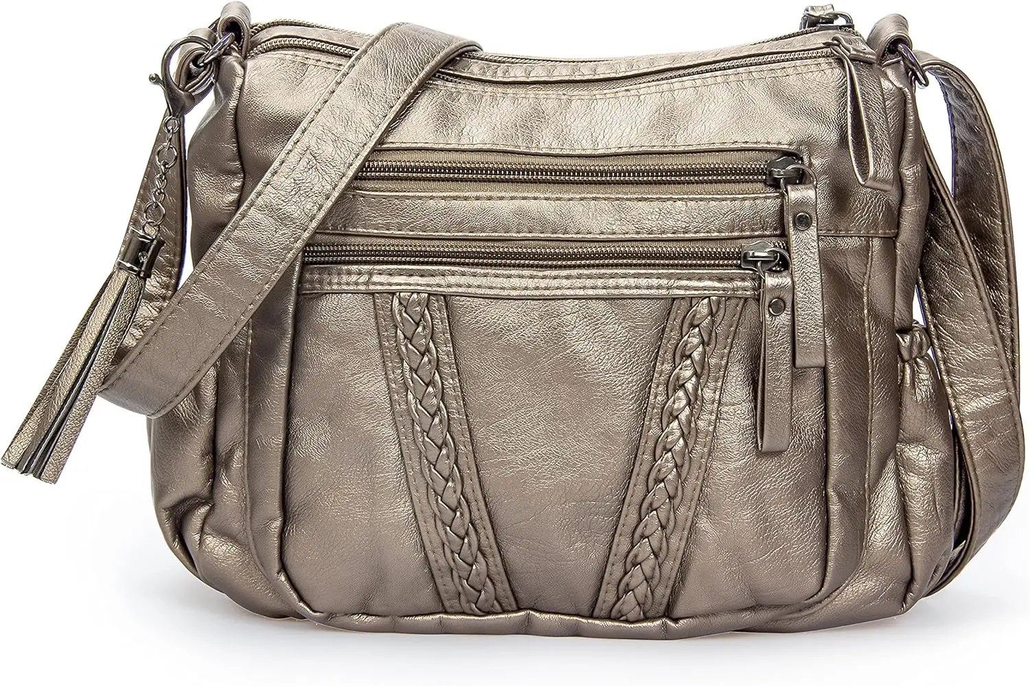 

Женская сумка через плечо с кисточкой, мягкая сумка-клатч из искусственной кожи, дамская сумочка.