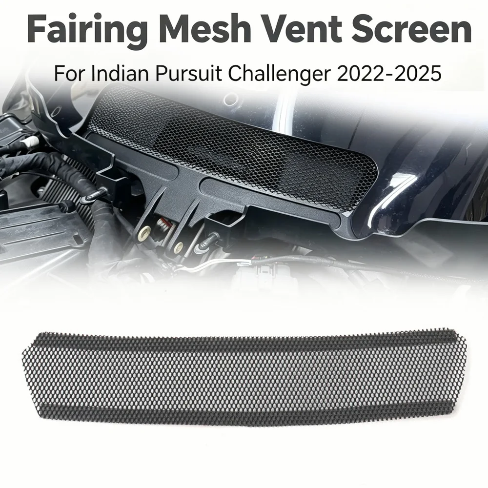 Motorcycle Black Fairing Mesh Vent Screen Batwing Accent Grill For Indian pursuit challenger models 2022 2023 2024 2025