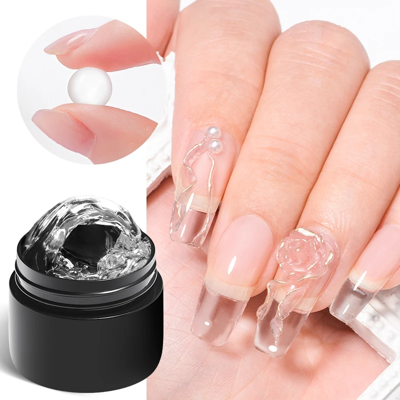 4 pezzi set di smalti per unghie gel per estensione mano antiaderente modellatura 3D scolpire intaglio nail art smalto gel duro solido per unghie finte