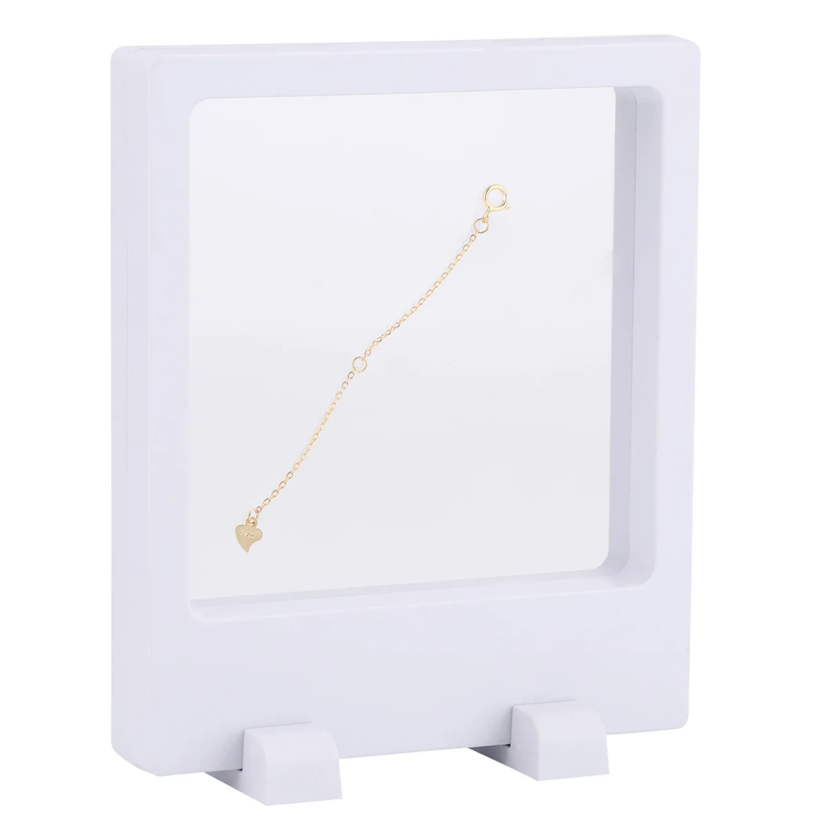 

3Pcs Jewelry Display Box Transparent Pe Film Holder Durable Jewelry Display Rack for Shop Mall Table Top Coins Medals Stamp Case