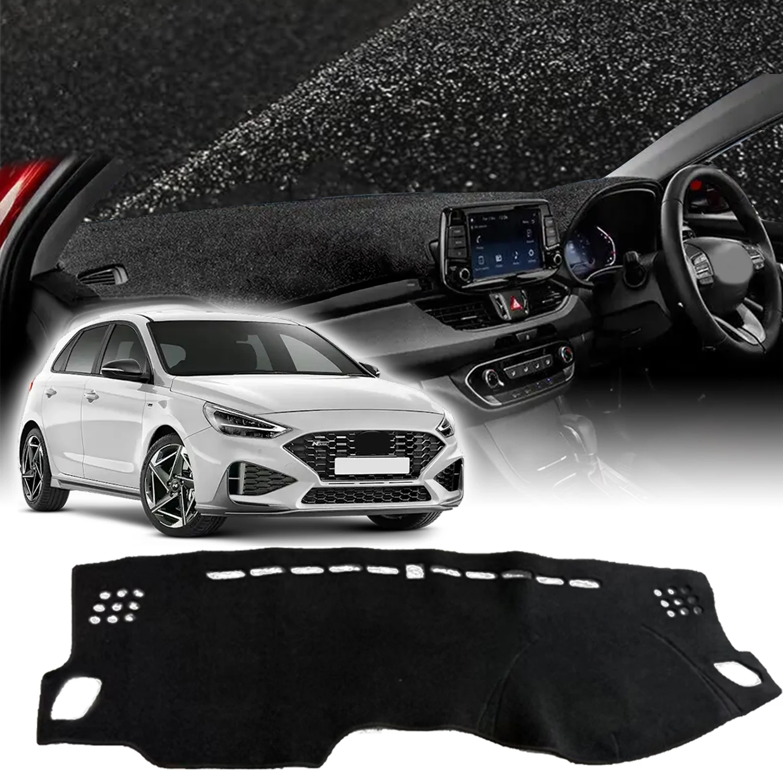 

Подходит для Hyundai i30 2017-2023 N-line, автомобильный коврик для приборной панели, накладка на приборную панель, солнцезащитный коврик для приборной панели, аксессуары, защитный ковер