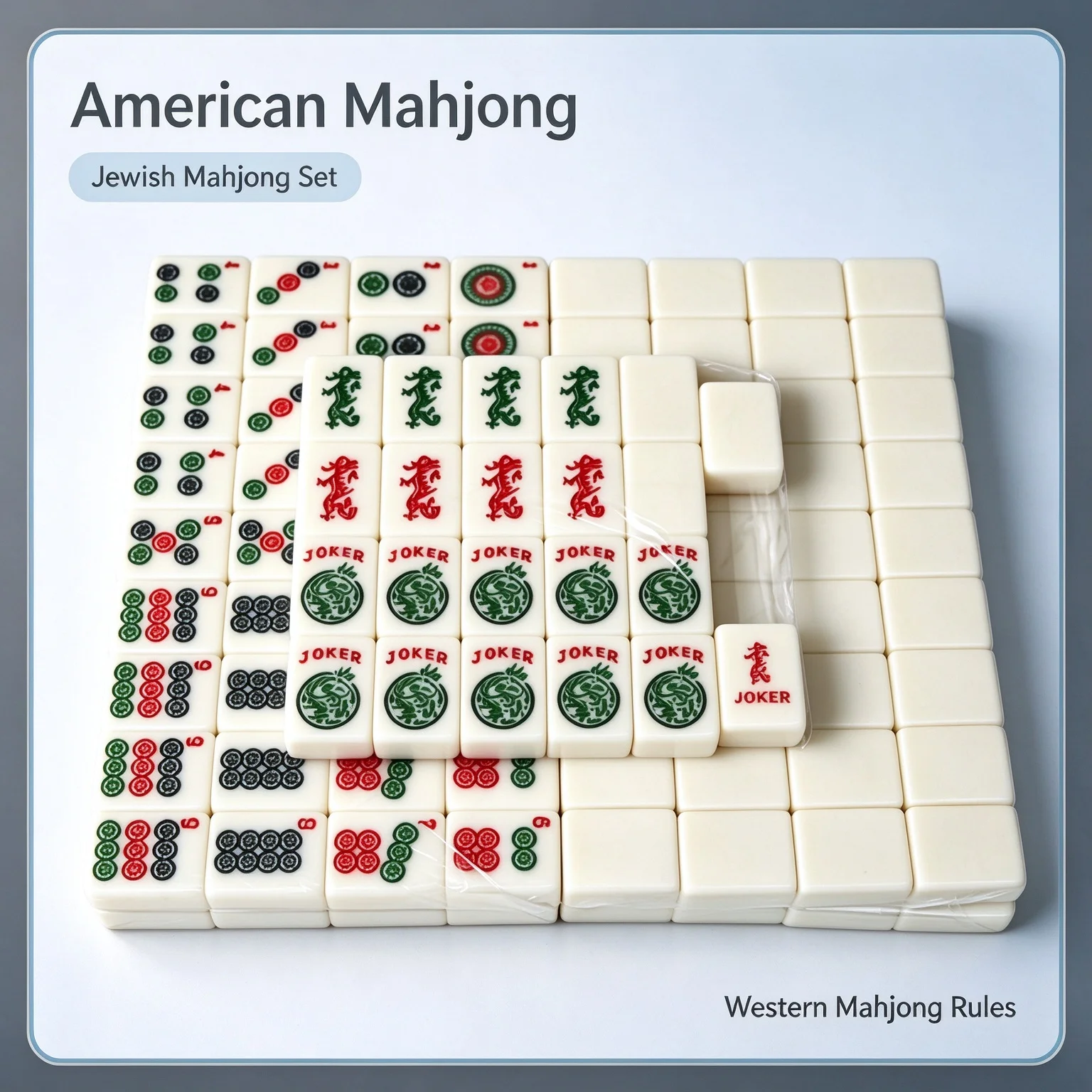 166pc American Mahjong Tiles 30mm Portable White Mahjong Set With Clear Engraving For Party Leisure Game Adult Gift Majaing Toy