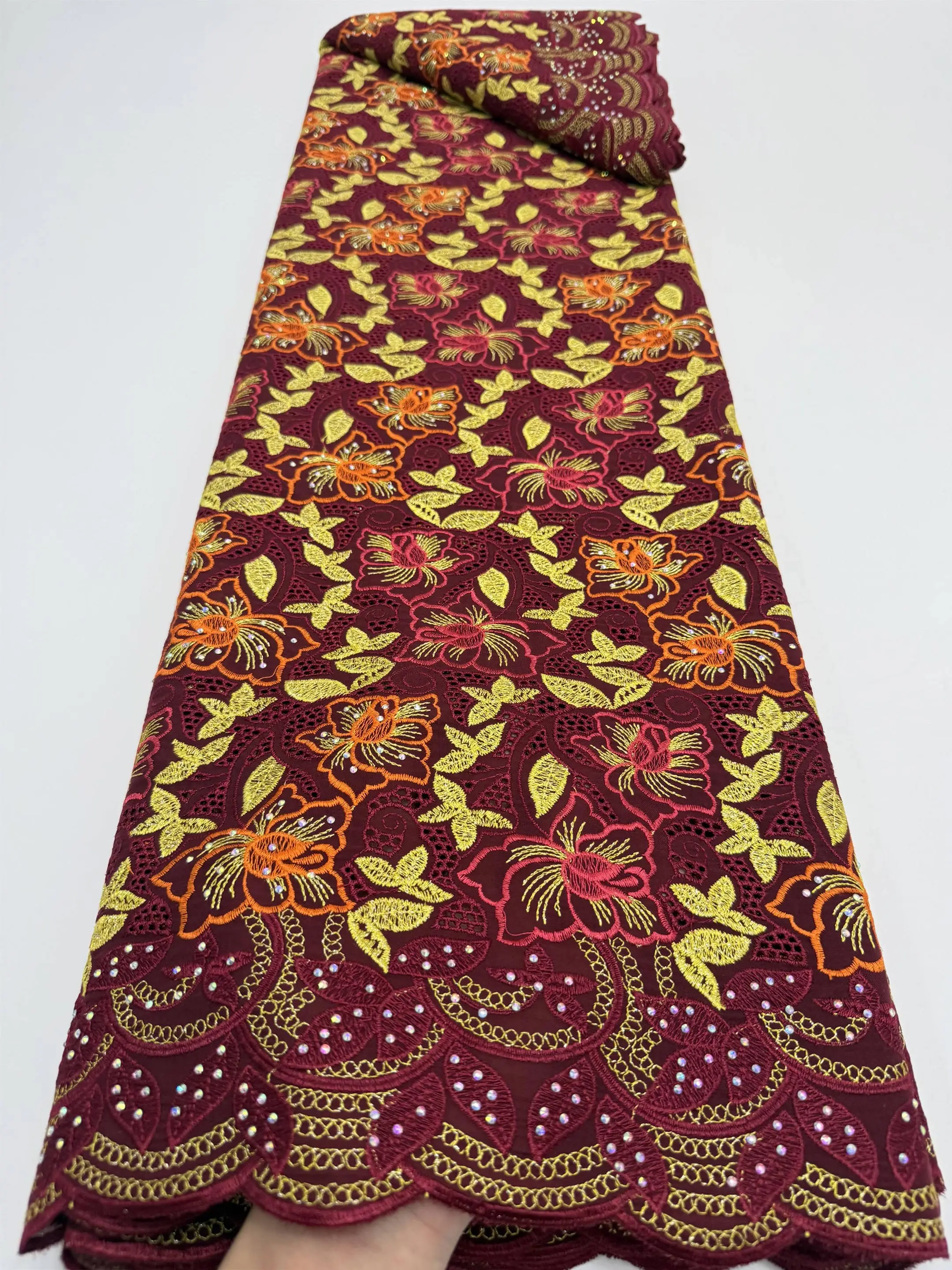 

Swiss Voile Cotton Lace Fabric High-Quality Nigerian African Design for Women Tissu Dentelle Suitable for Dubai 2026