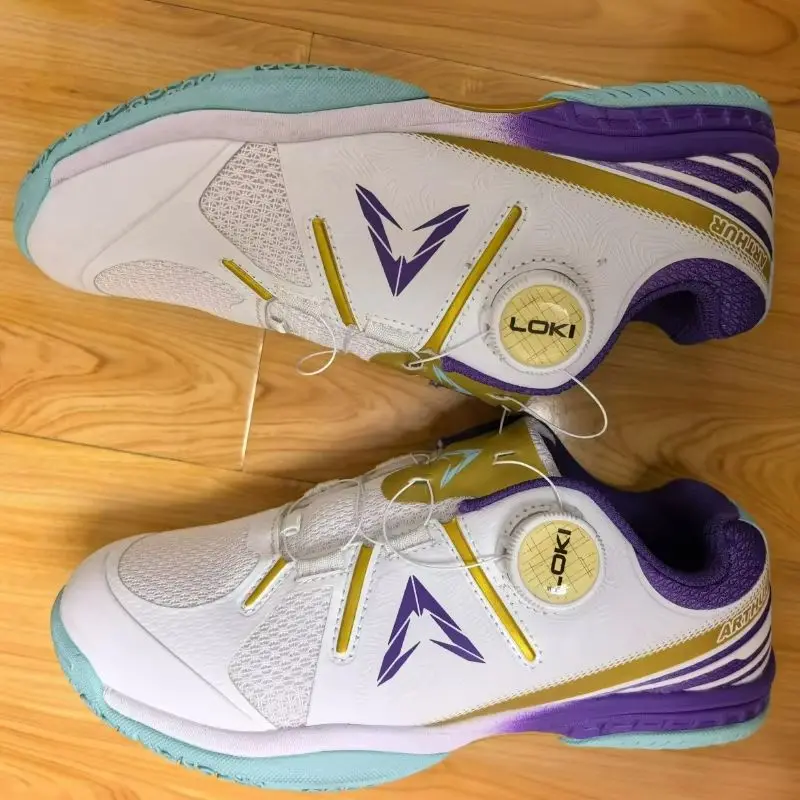 2026 Autumn Unisex Table Tennis Shoes Quick Lacing Gym Badminton Shoes Men Women Anti Slip Badminton Training Couples