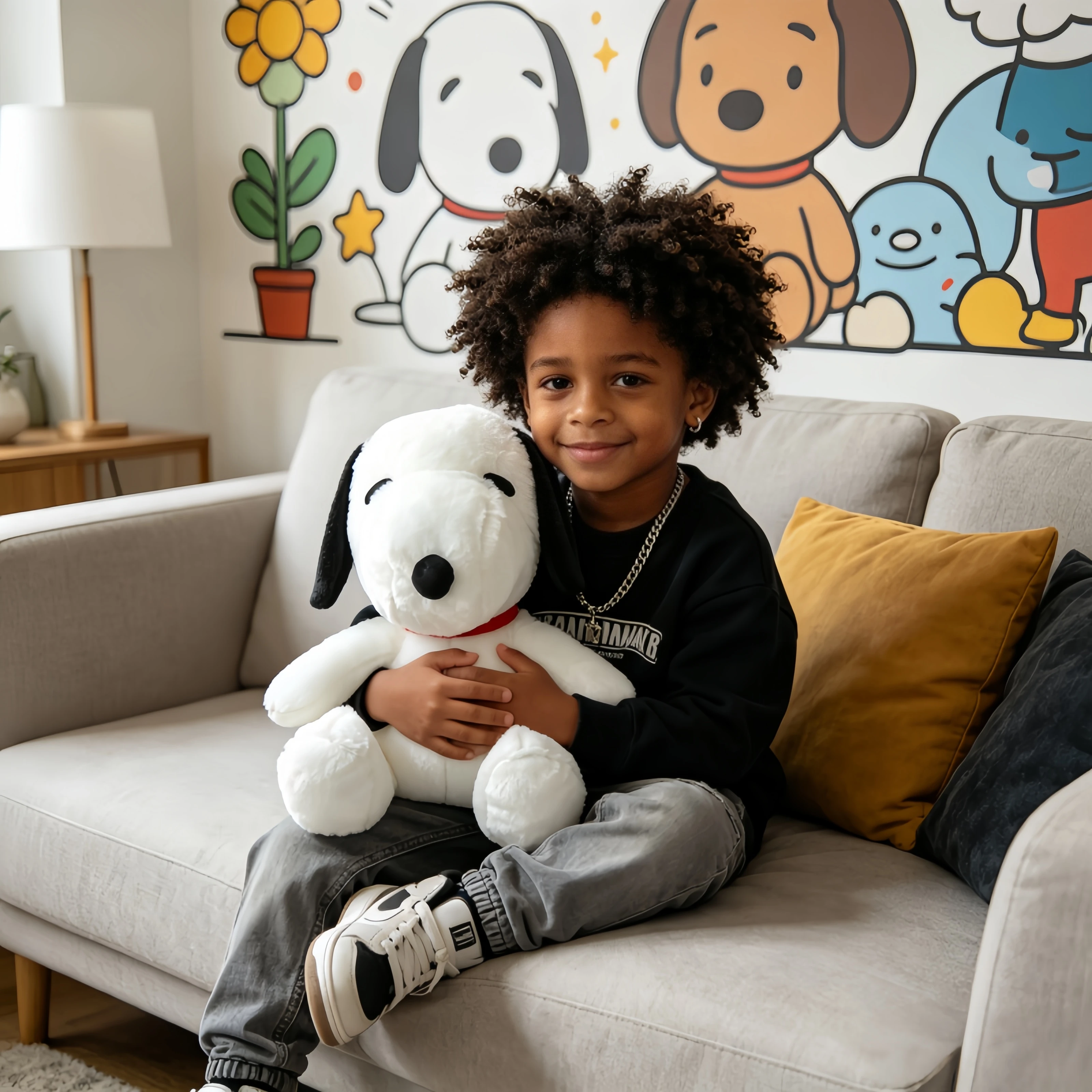 Peluche de Snoopy de 40/60 cm, Juguete de Peluche de Snoopy, Muñeco de Peluche de Snoopy, Cómodo para Abrazar, Regalos de Cumpleaños