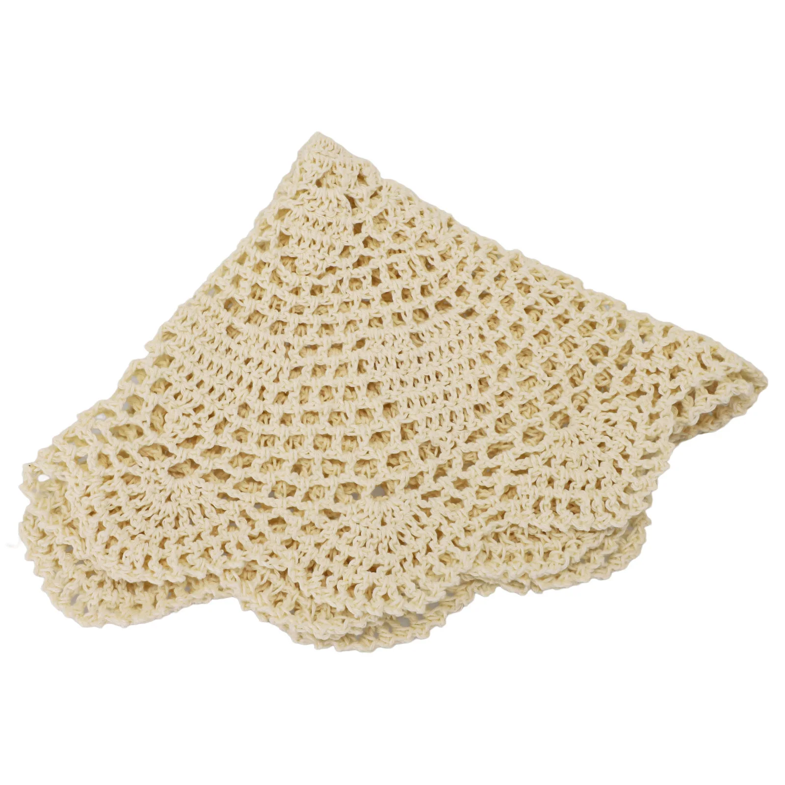 

High Quality Doily Table Cloth Mat Lace Round Table Cloth White/Beige 40cm/15.74inch Cotton Crochet Doily Mats