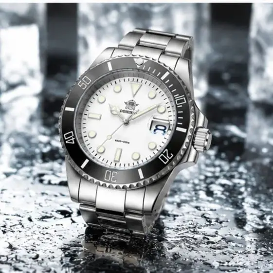 

ADDIESDIVE Luxury Men's Quartz Watch 41mm Ceramic Bezel Stainless Steel 200m Waterproof Watches BGW9 Ultra-Bright Luminous Watch